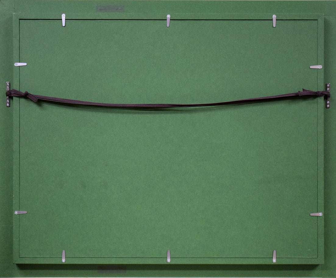 宇田喜久子「風景Ⅰ」油絵・P10号 額縁裏側画像