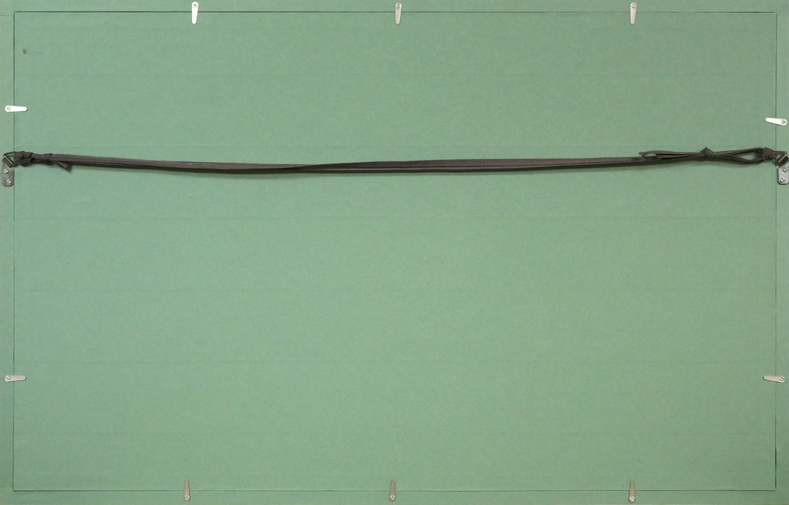 上村淳之「きくいただき(四季啼鳥・春)」シルクスクリーン版画 額縁裏側画像