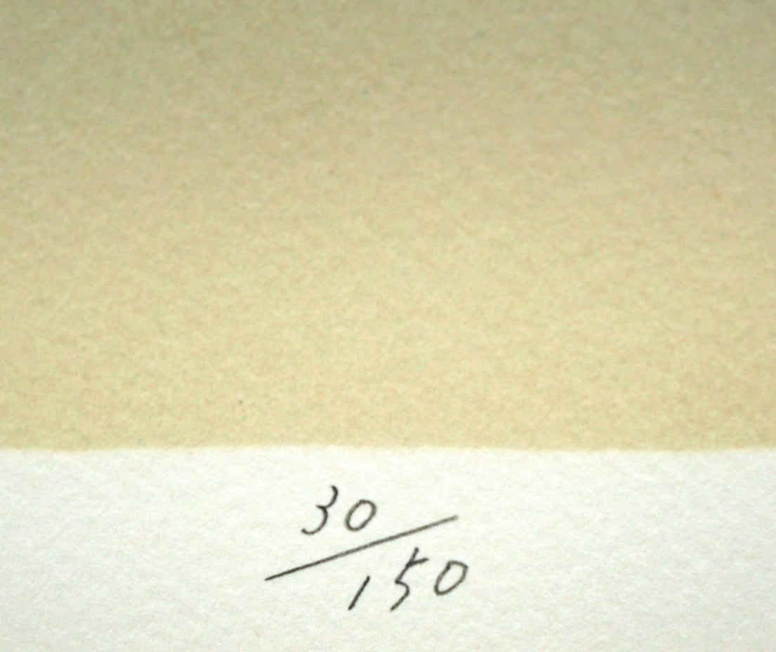 上村淳之「雪中小禽」リトグラフ 限定番号(ed,30/150)