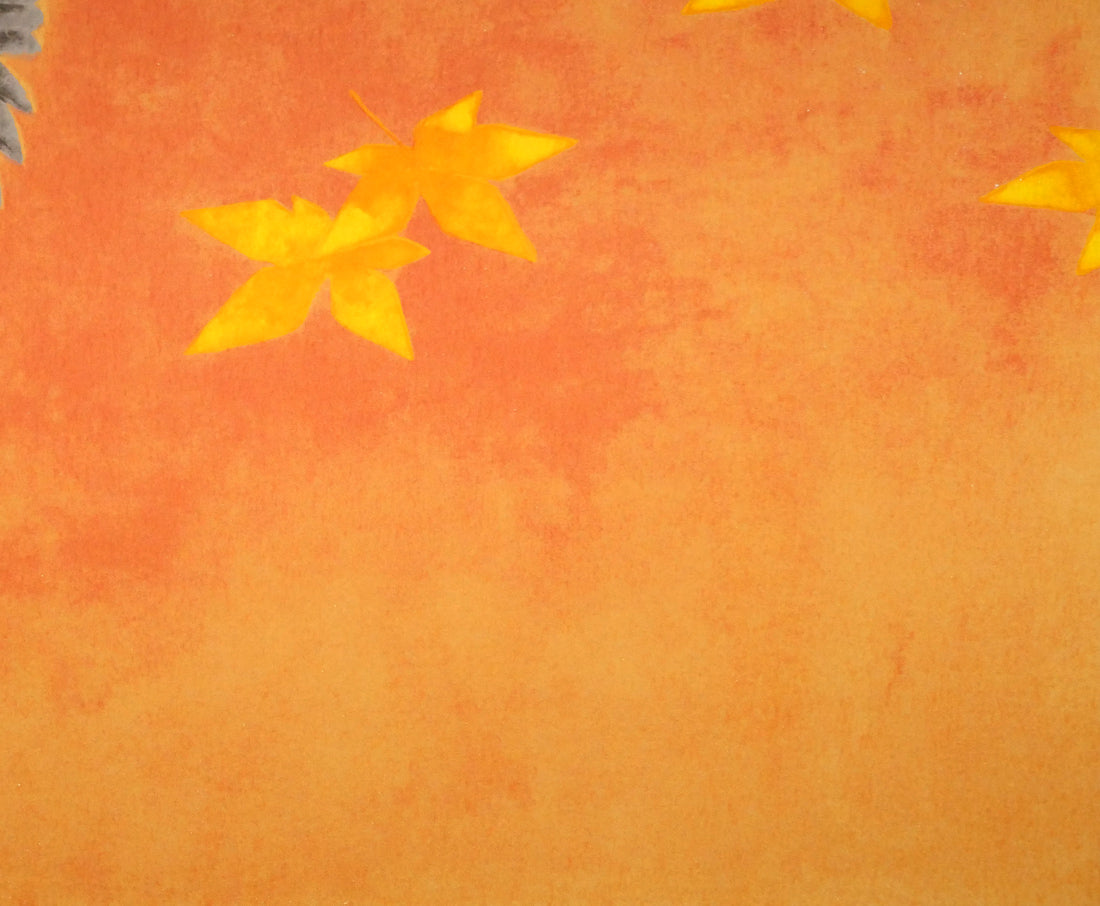 上村淳之「秋寂(熊野古道 尉鶲)」リトグラフ 拡大画像4