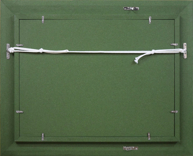 上野春香「ヒマラヤを望む」油絵・P8号 額縁裏側画像