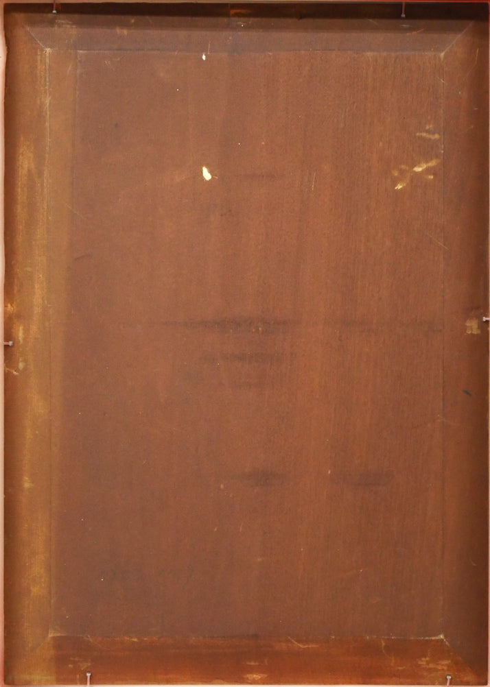 上野山清貢「百合」油絵・F4号 作品裏側画像