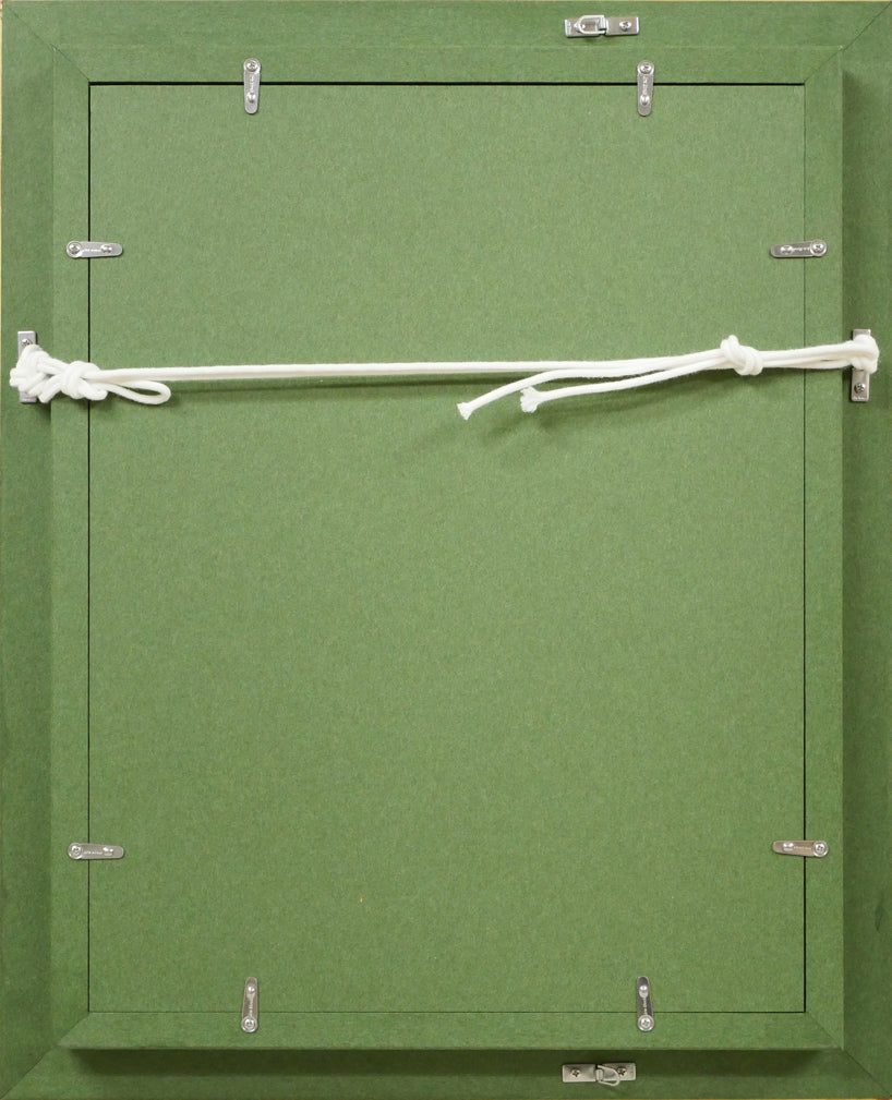 上野山清貢「百合」油絵・F4号 額縁裏側画像