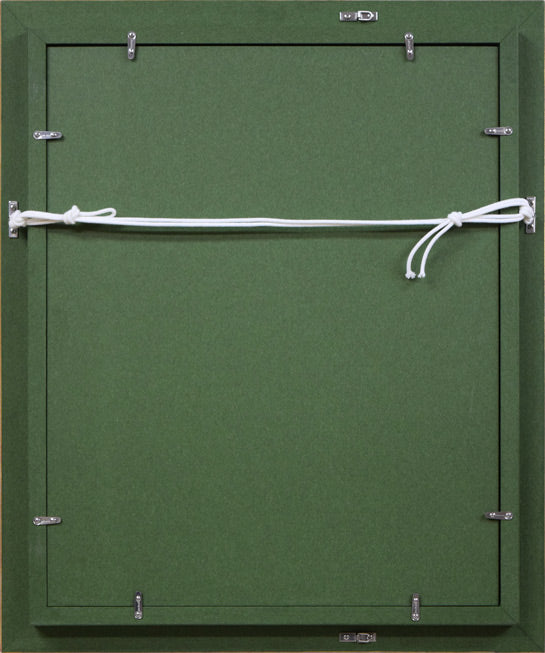 上野山清貢「花」油絵・F6号 額縁裏側画像