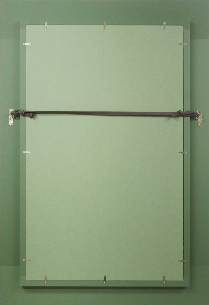 上野山清貢「山百合(ヤマユリ)の図」油絵・変形12号 額縁裏側画像