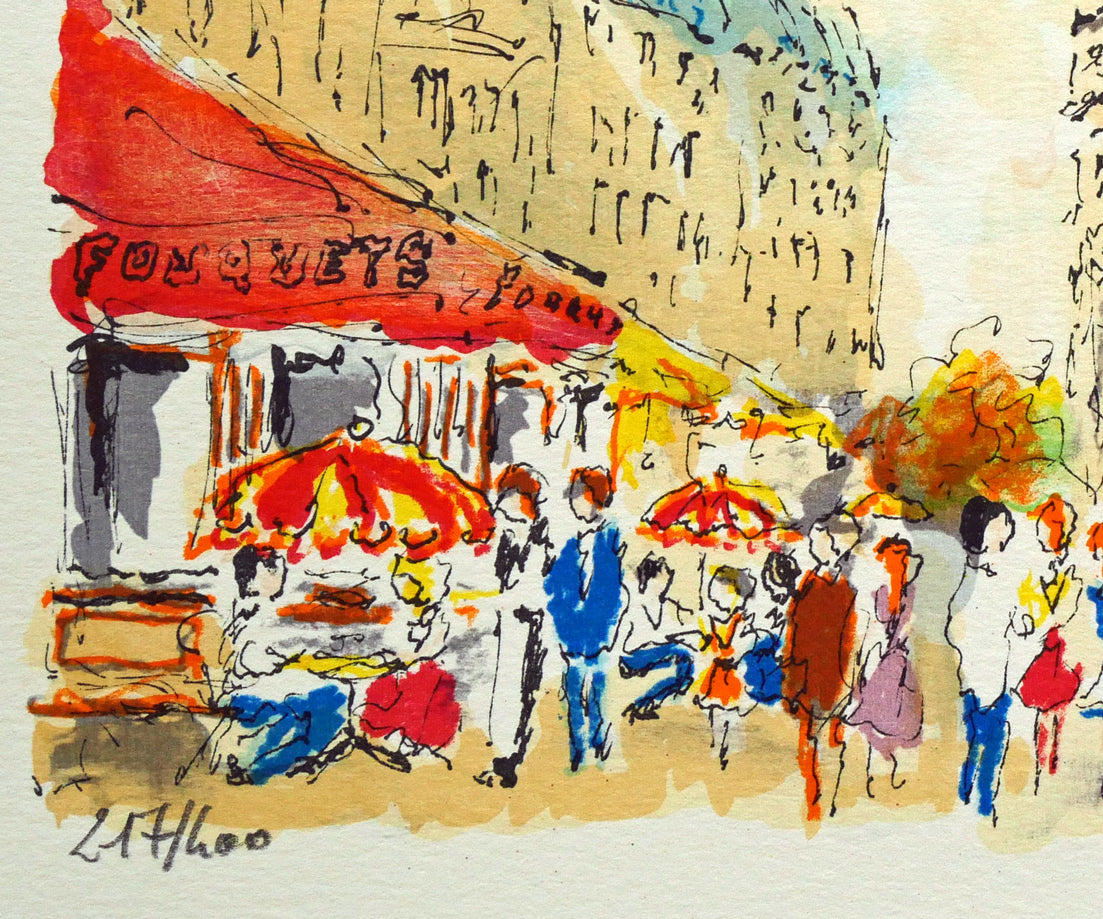 ウルバン・ウシェ(Urbain Huchet)「凱旋門(パリ)」リトグラフ 拡大画像3