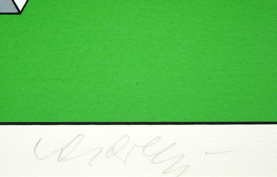 ヴィクトル ヴァザルリ(Victor VASARELY)「コンポジションA」シルクスクリーン版画 本人直筆鉛筆サイン