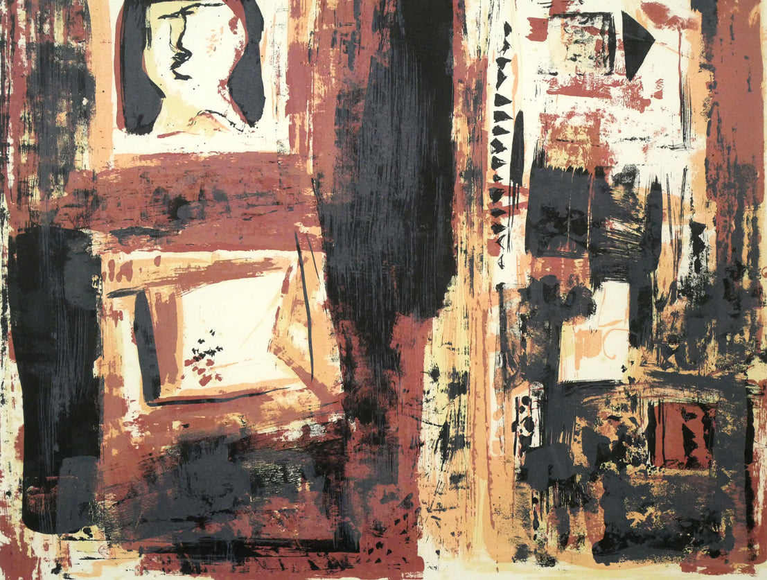 脇田和「窓」リトグラフ 拡大画像2