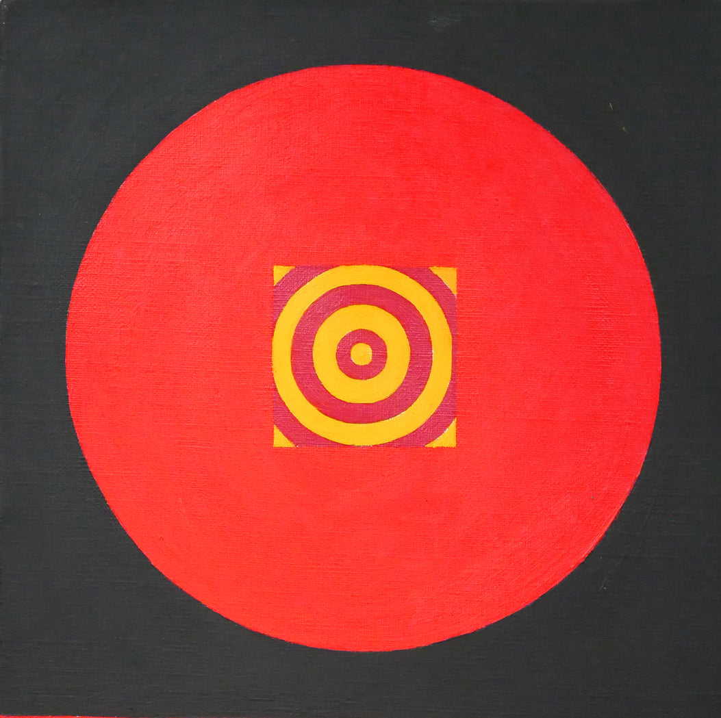 渡辺伊八郎「円」油絵・変形6号 拡大画像1