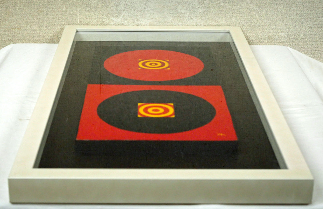 渡辺伊八郎「円」油絵・変形6号 額装画像3