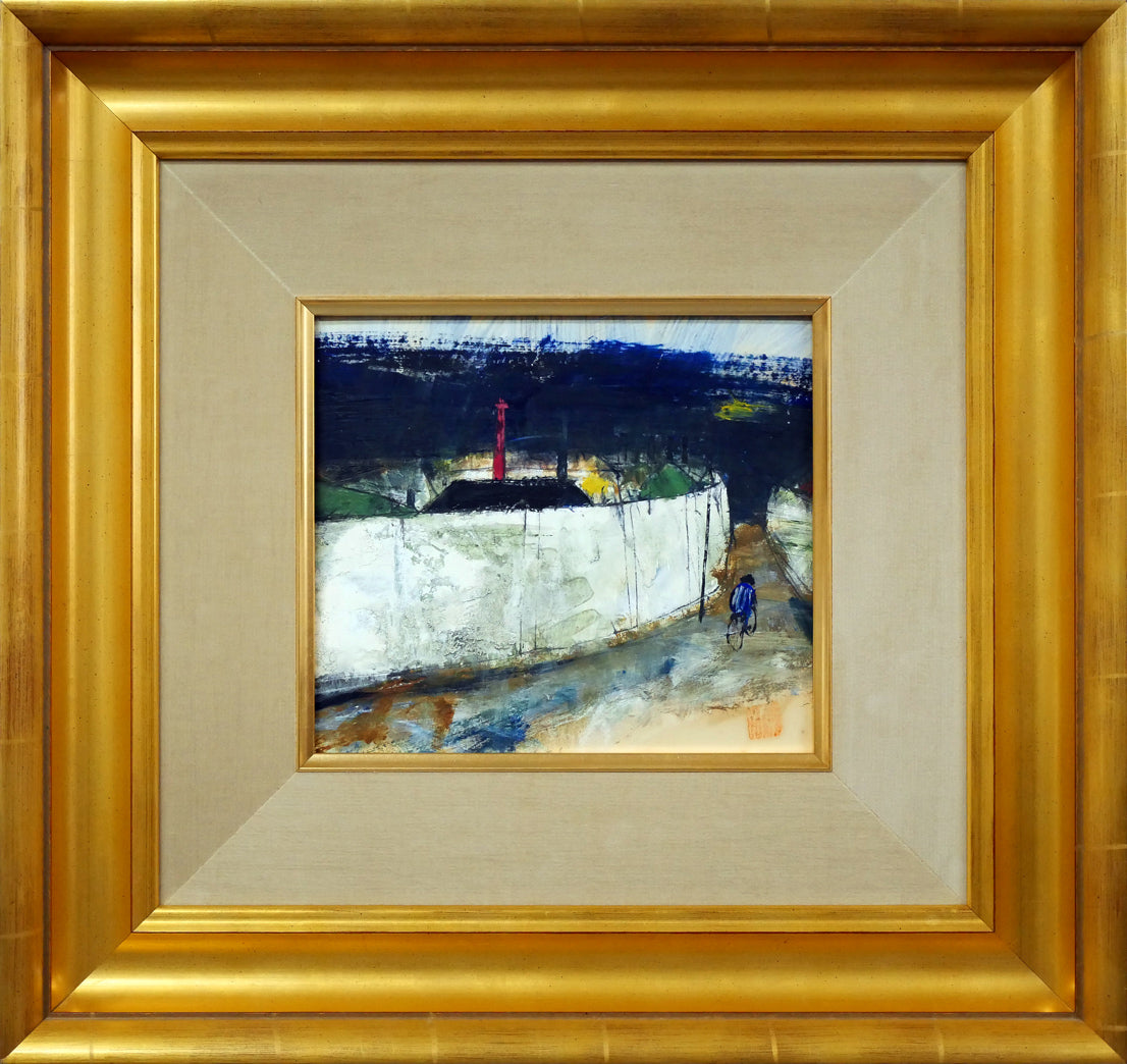 渡辺貞一「或る風景」油絵・色紙