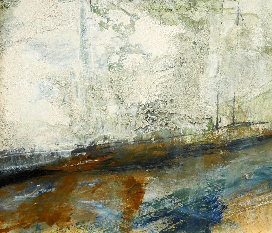 渡辺貞一「或る風景」油絵・色紙 拡大画像3