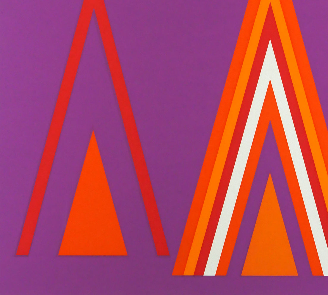 渡辺伊八郎「鋭角のながめ」シルクスクリーン版画 拡大画像3