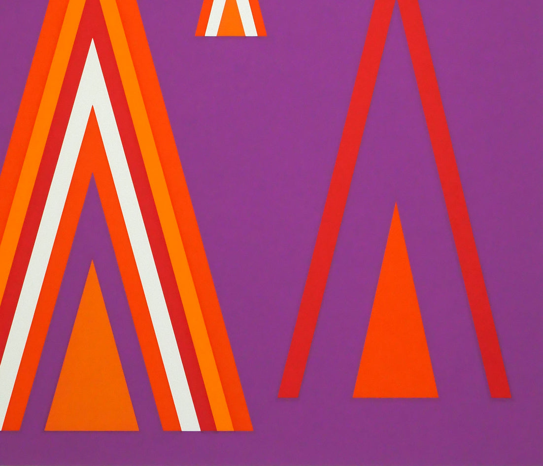 渡辺伊八郎「鋭角のながめ」シルクスクリーン版画 拡大画像4