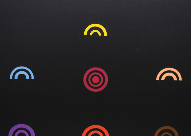 渡辺伊八郎「黒い繪」シルクスクリーン版画 拡大画像1