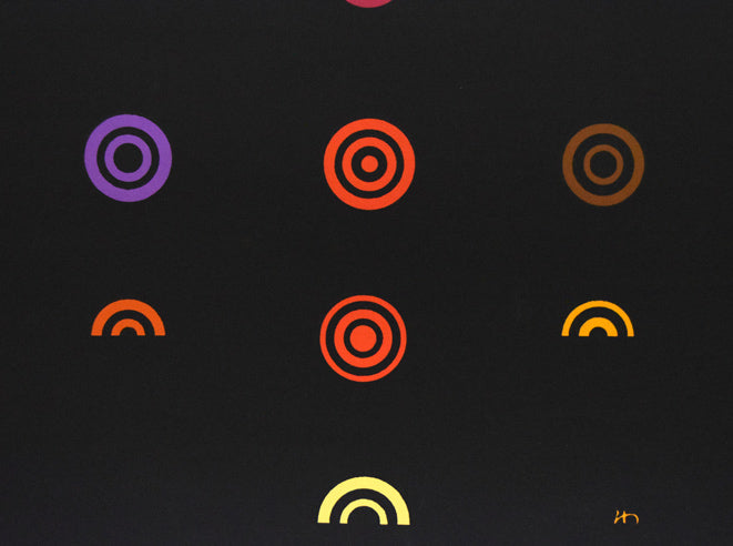 渡辺伊八郎「黒い繪」シルクスクリーン版画 拡大画像2