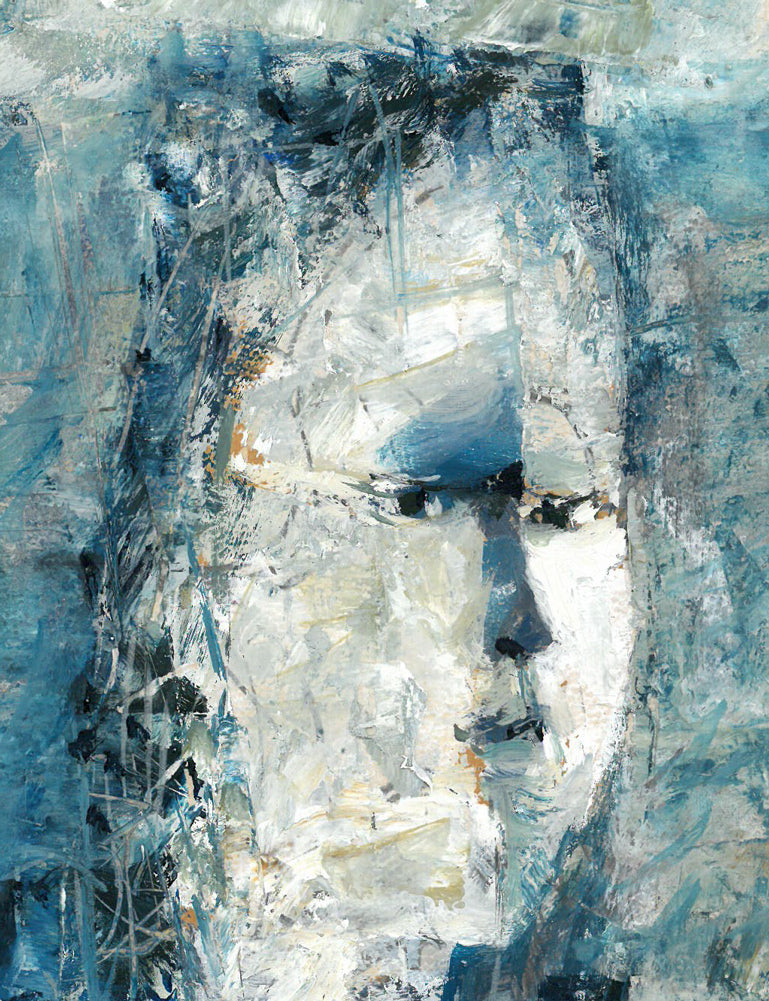 渡辺眞利(渡邊)「島育ち」油絵(28×25cm) 拡大画像5