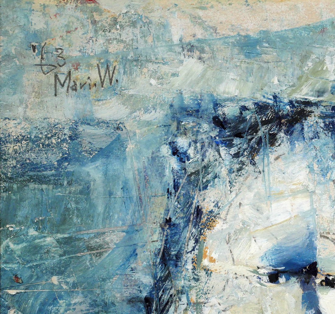 渡辺眞利(渡邊)「島育ち」油絵(28×25cm) 拡大画像1