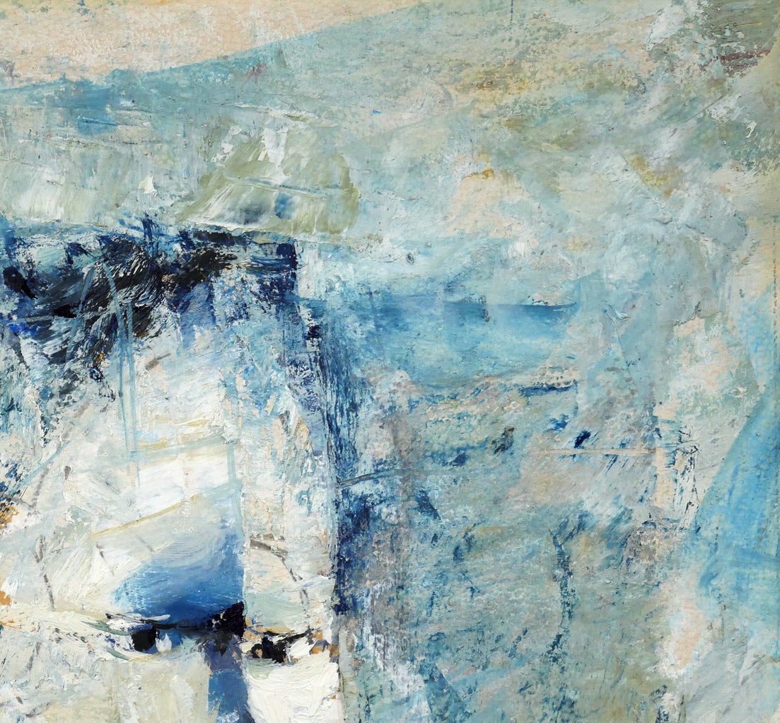 渡辺眞利(渡邊)「島育ち」油絵(28×25cm) 拡大画像2