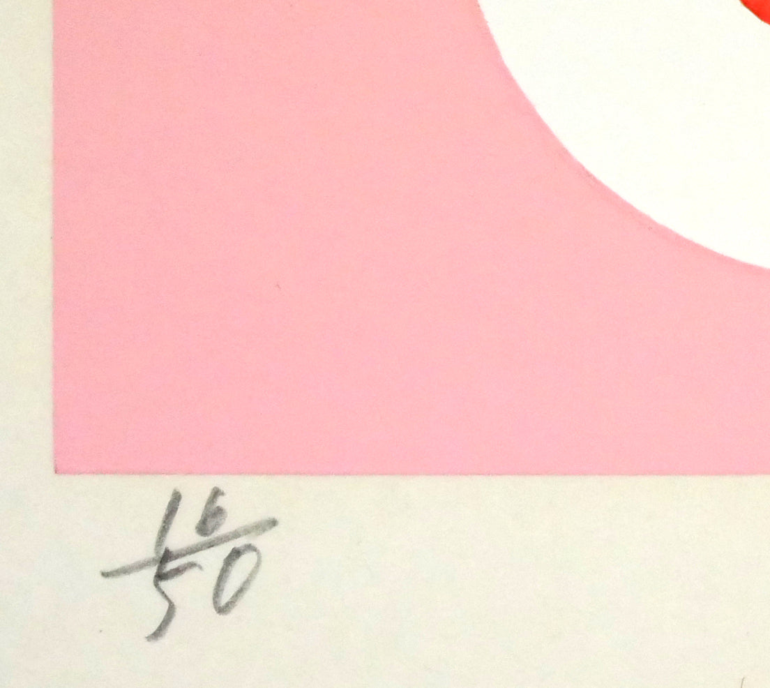 渡辺伊八郎「小円」シルクスクリーン版画 限定番号(ed,16/50)