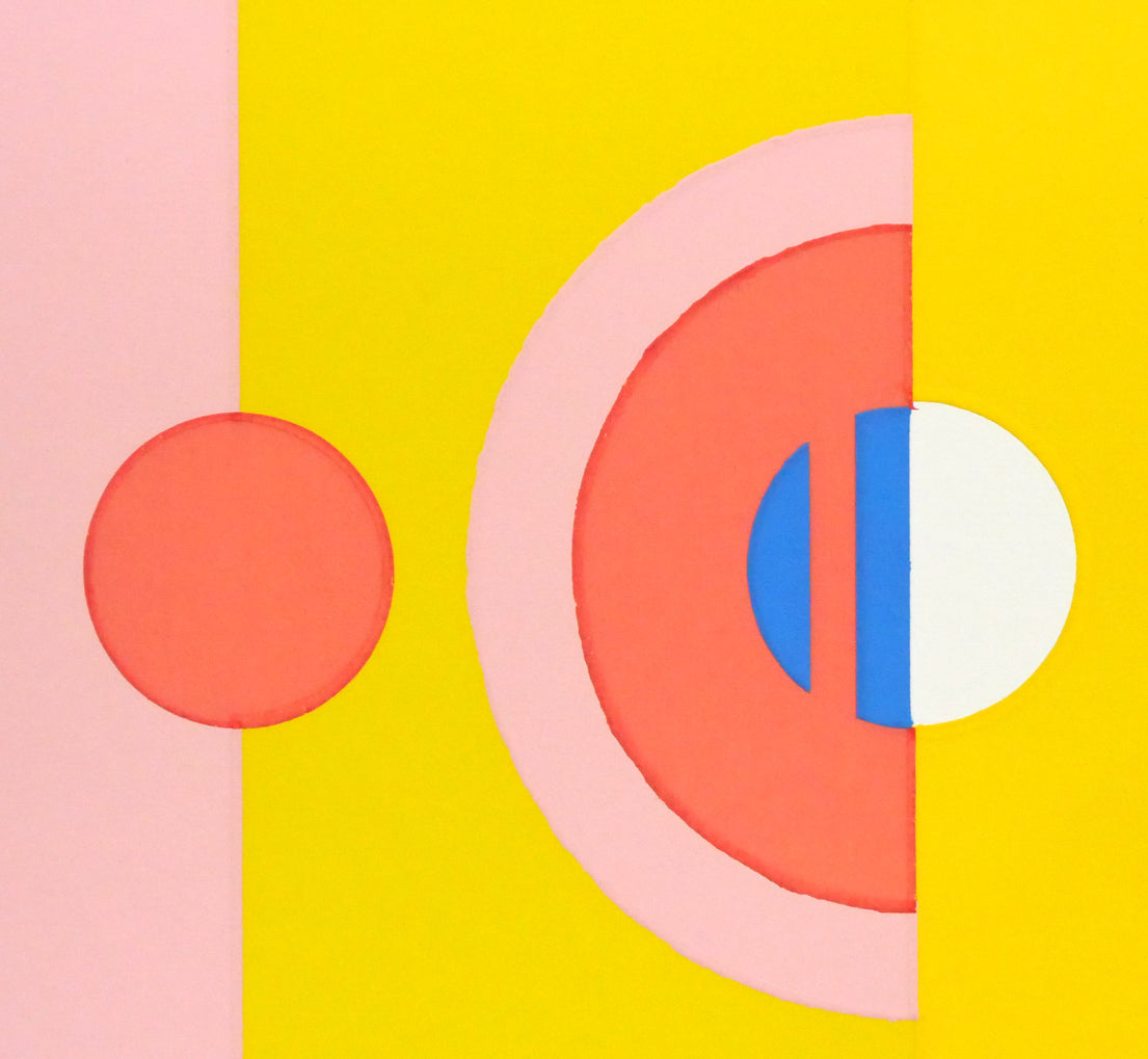 渡辺伊八郎「小円」シルクスクリーン版画 拡大画像3