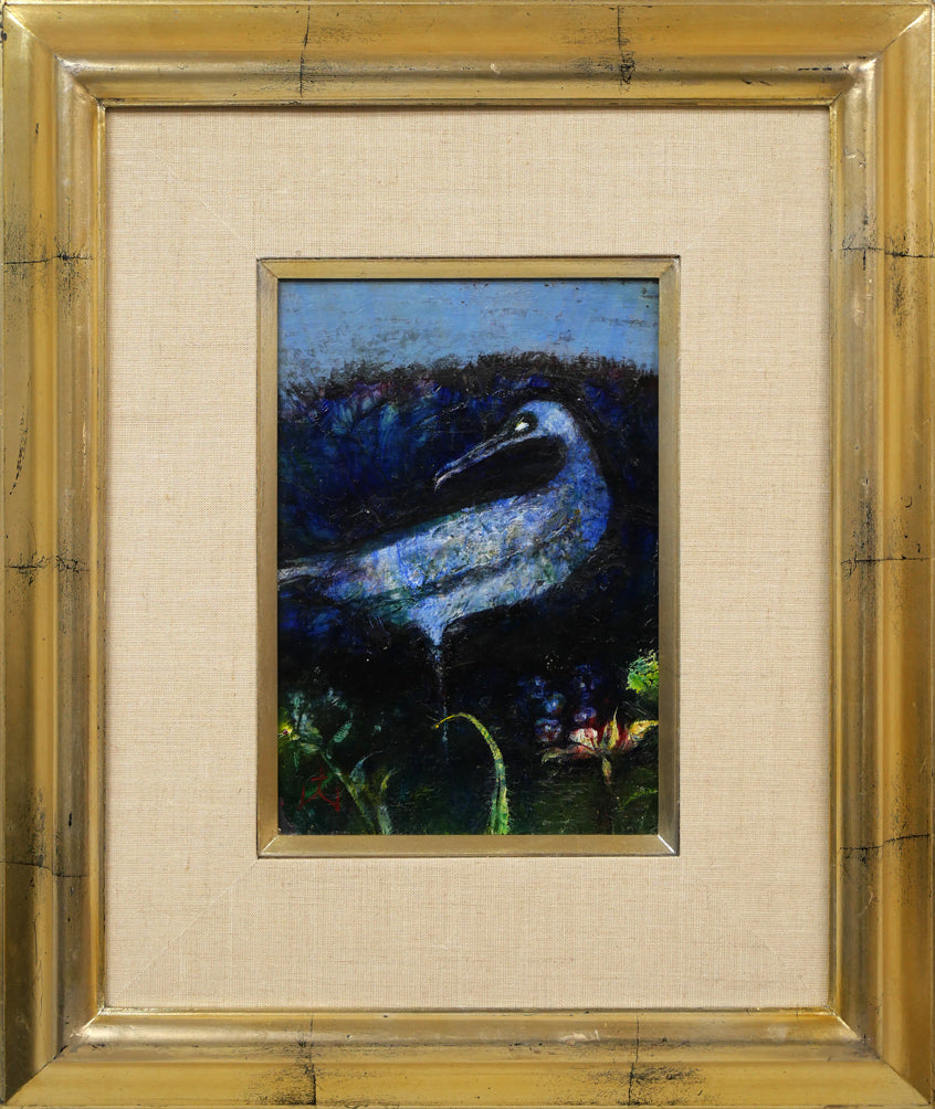 渡辺貞一「鳥」油絵・SM