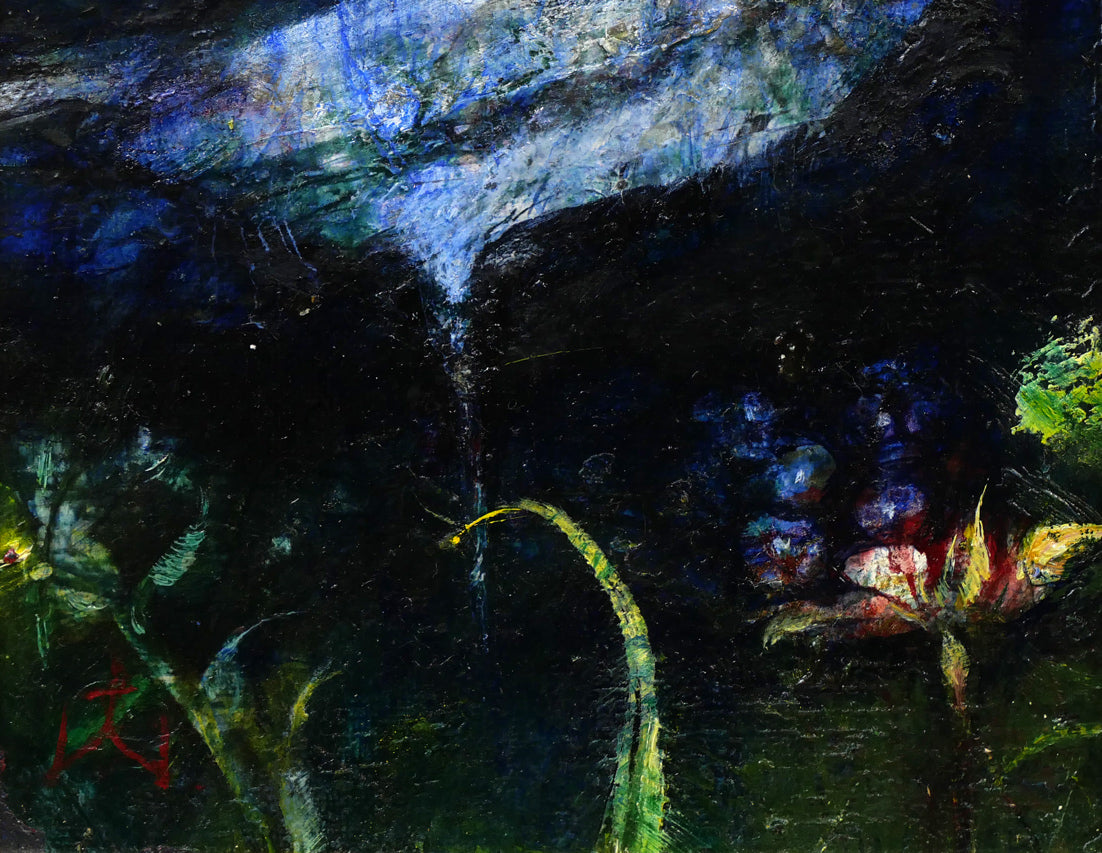 渡辺貞一「鳥」油絵・SM 拡大画像3