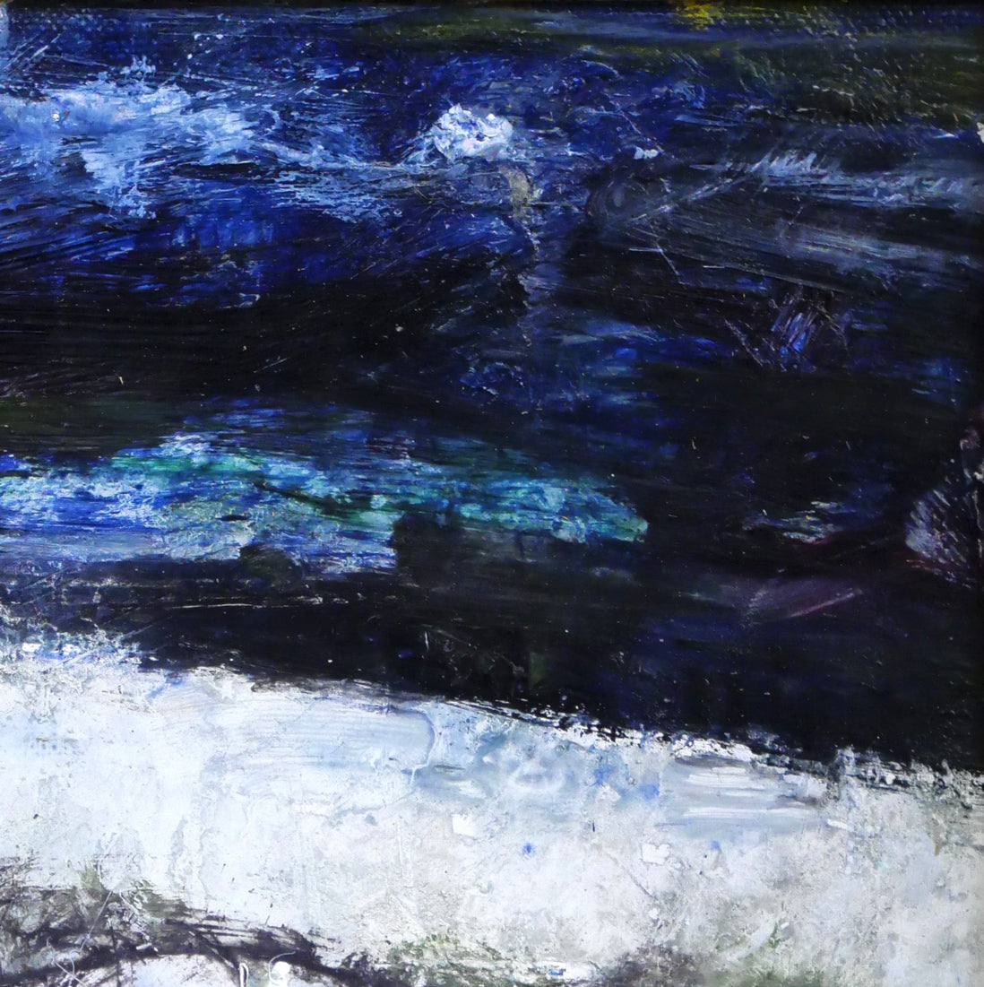 渡辺貞一「海辺の裸婦」油絵・F3号 拡大画像2