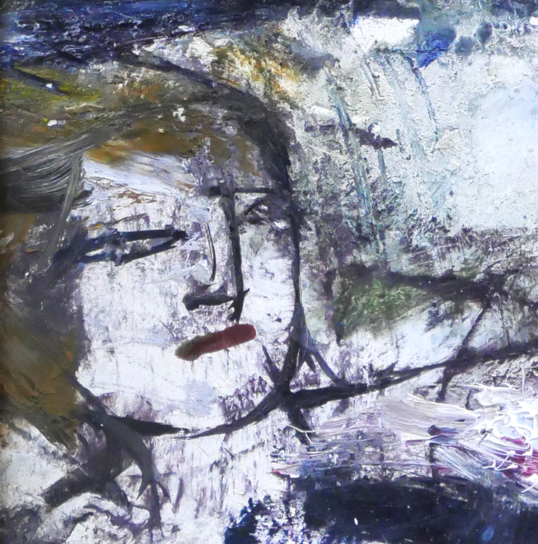 渡辺貞一「海辺の裸婦」油絵・F3号 拡大画像5