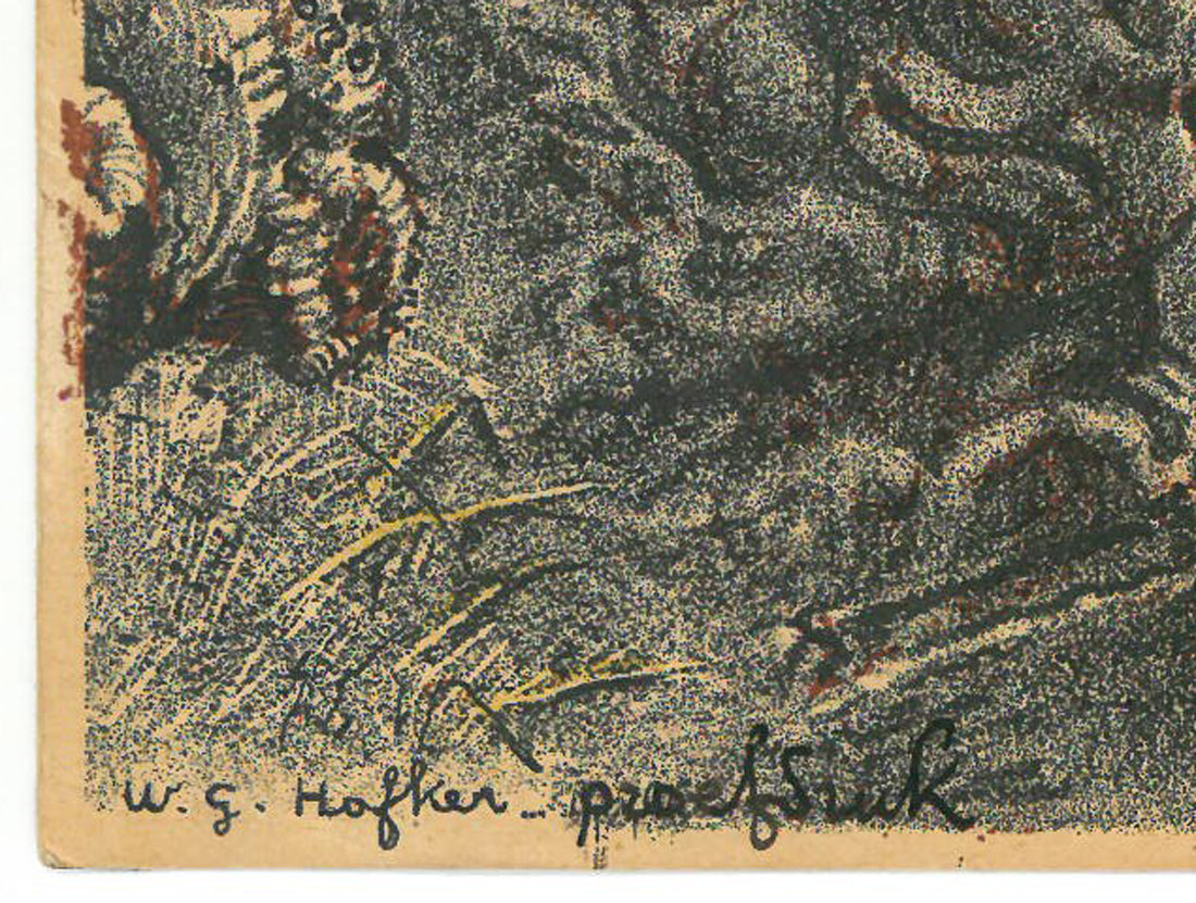 ウィレム ゲラルド ホフカー(Willem Gerard Hofker)「2人のレゴンダンサー(サドリとチャワン)」リトグラフ 版上サイン拡大画像