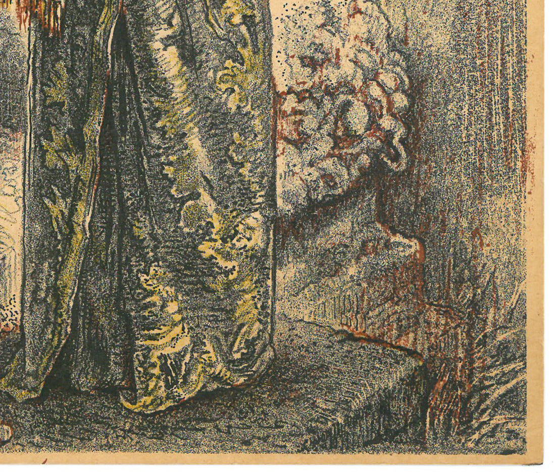 ウィレム ゲラルド ホフカー(Willem Gerard Hofker)「2人のレゴンダンサー(サドリとチャワン)」リトグラフ 拡大画像5