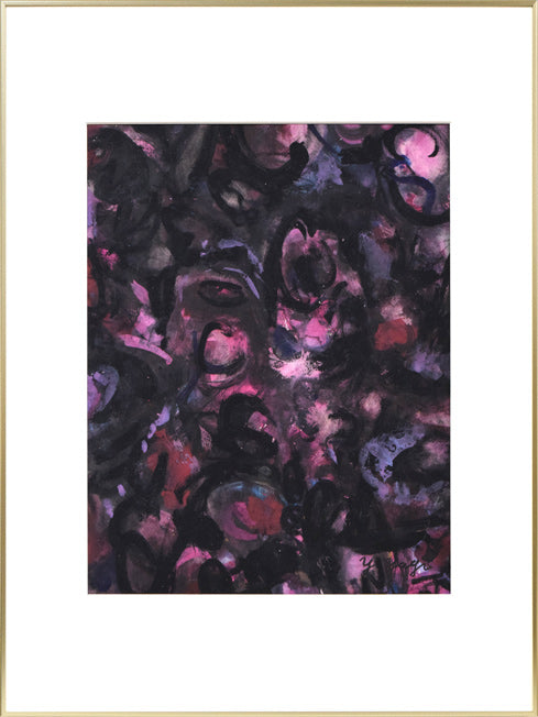 八木保次「花」グワッシュ・6号