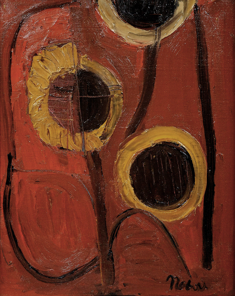 八木伸子「ひまわり」油絵・F6号 作品全体画像