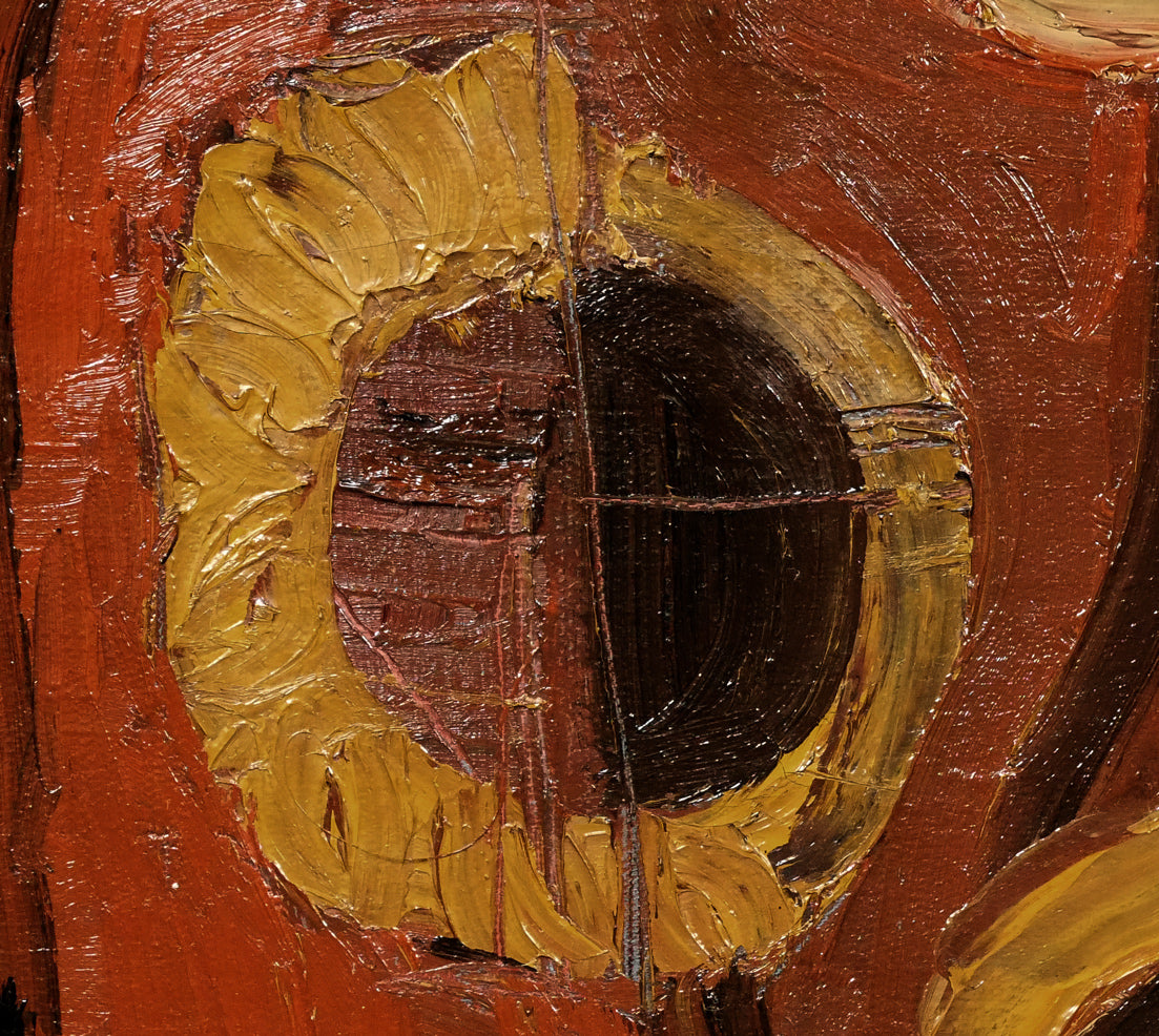 八木伸子「ひまわり」油絵・F6号 拡大画像3