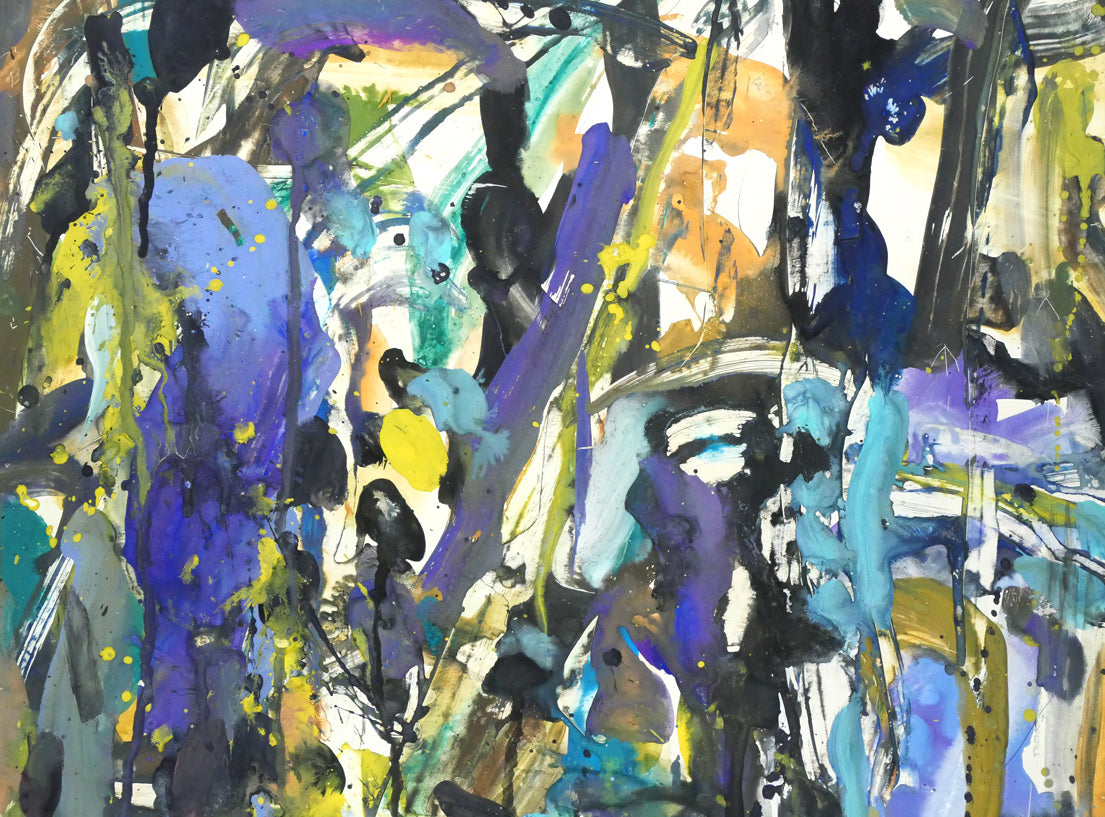 八木保次「作品」水彩画(グワッシュ)・15号 拡大画像1