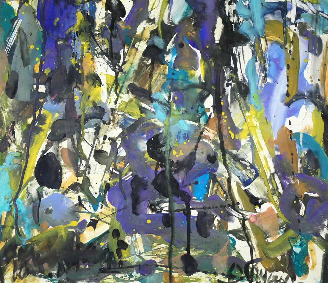 八木保次「作品」水彩画(グワッシュ)・15号 拡大画像2