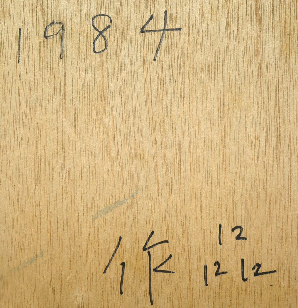 八木保次「作品」水彩画(グワッシュ)・15号 裏書き拡大画像1