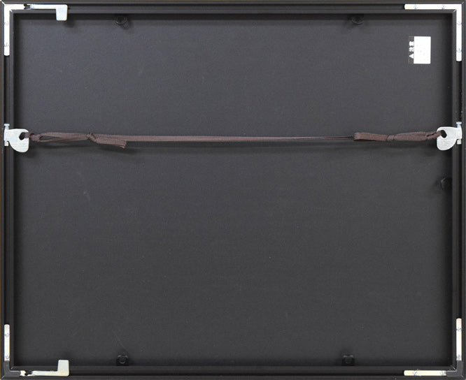 八木伸子「赤レンガの建物(北海道庁)」水彩画 額縁裏側画像