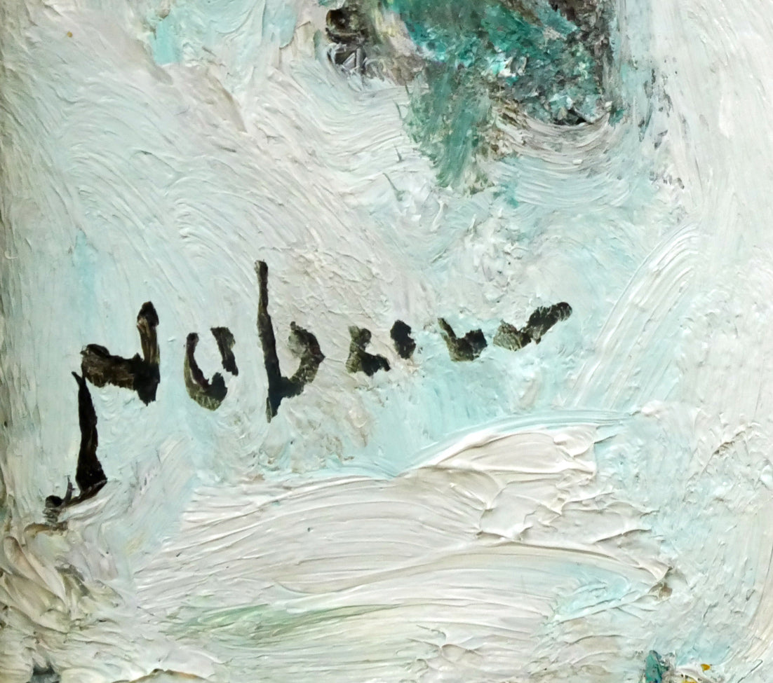 八木伸子「コスモス」油絵・F3号 サイン拡大画像