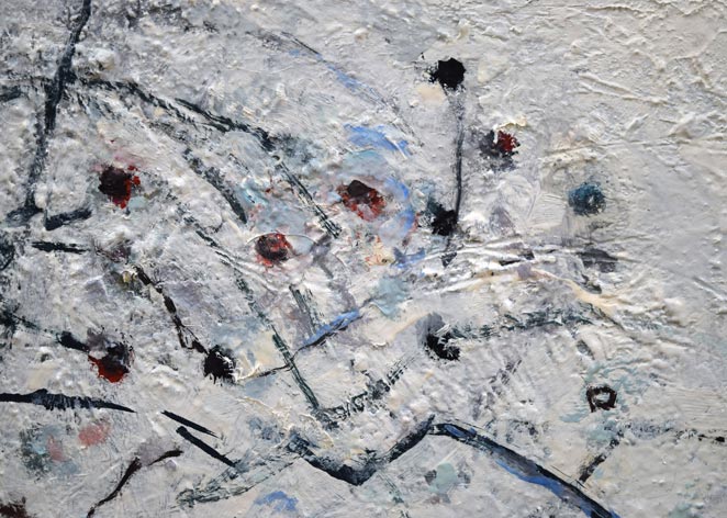 八木伸子「雪の丘」油絵・S20号 拡大画像6