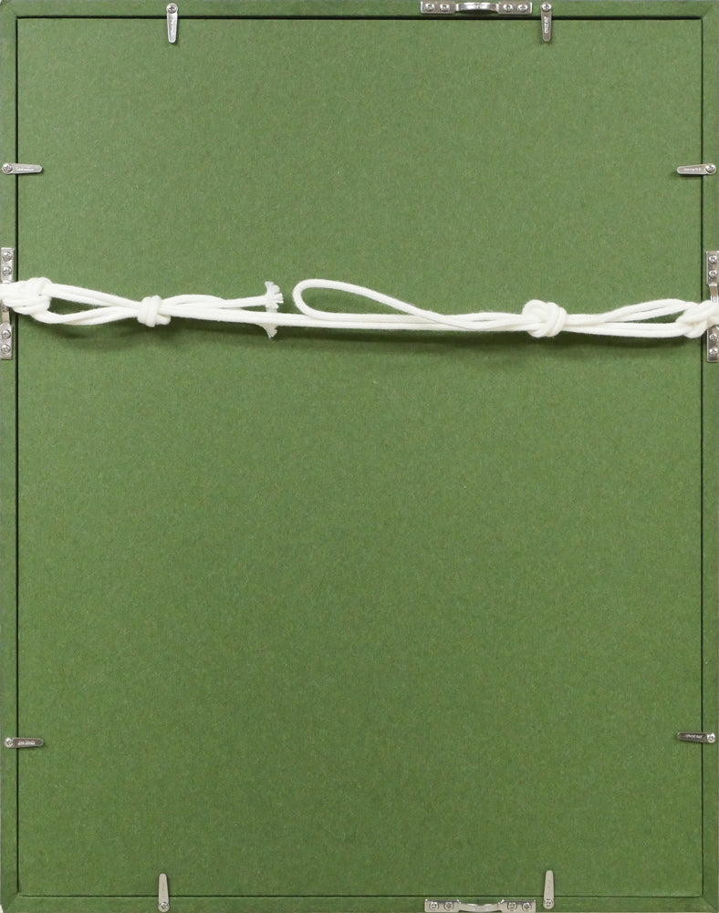 八鍬四郎「女性像」油絵・F4号 額縁裏側画像