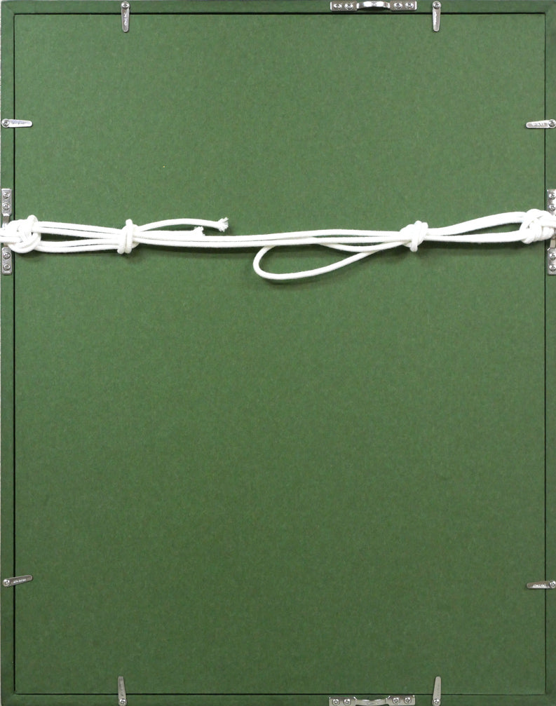 八鍬四郎「金魚」油絵・F4号 額縁裏側画像