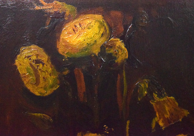 山田義夫「だりや・B」油絵・F4号 拡大画像1