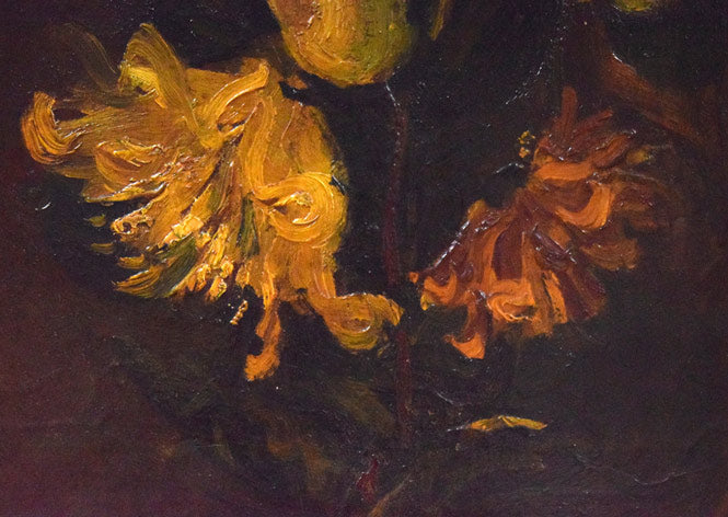 山田義夫「だりや・B」油絵・F4号 拡大画像3