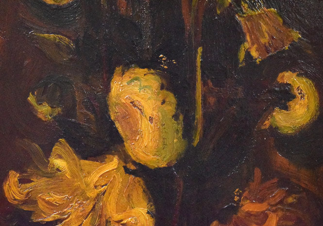 山田義夫「だりや・B」油絵・F4号 拡大画像2