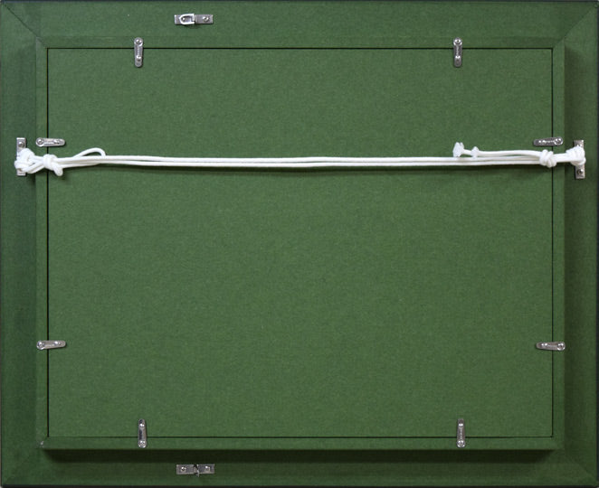 山岸正巳「薔薇」油絵・F4号 額縁裏側画像