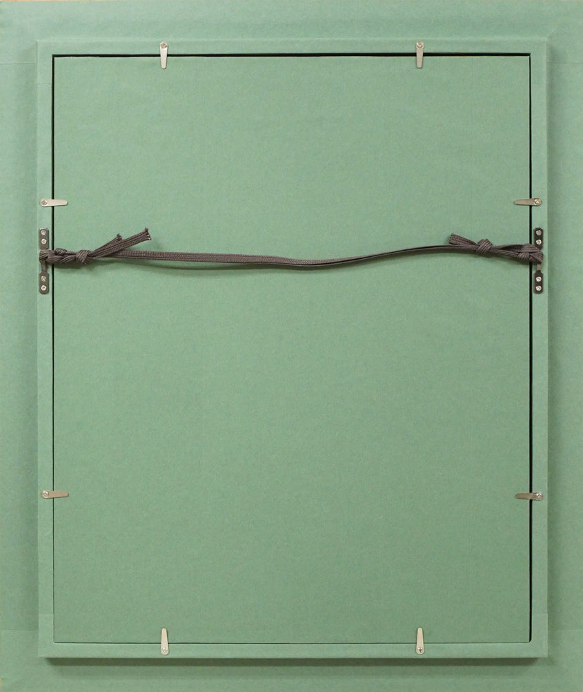 山岸正巳「バラ(パリにて)」油絵・F6号 額縁裏側画像