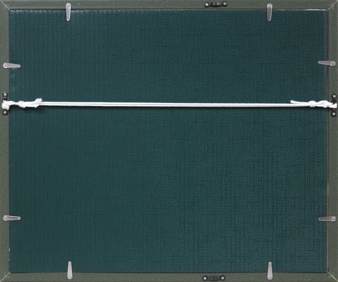 山岸正巳「薔薇」水彩画・3号 額縁裏側画像