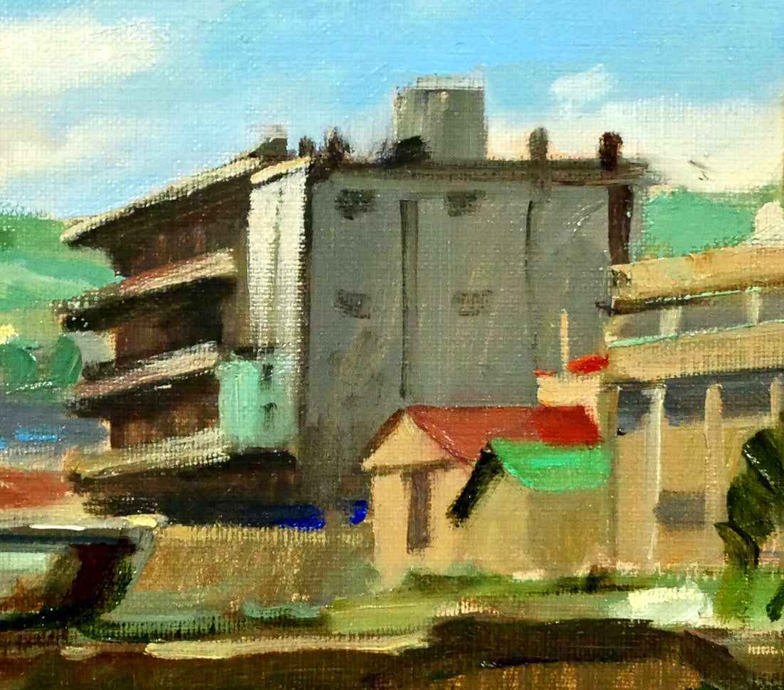 山岸正巳「小樽運河」油絵・F6号 拡大画像5