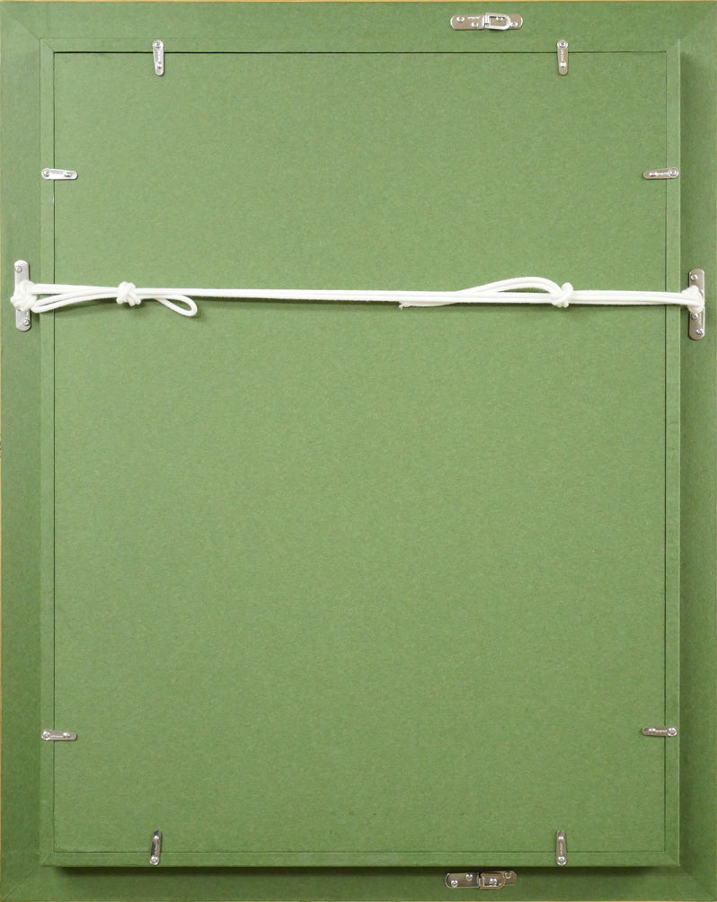 山岸正巳「浴後裸婦」油絵・P8号 額縁裏側画像